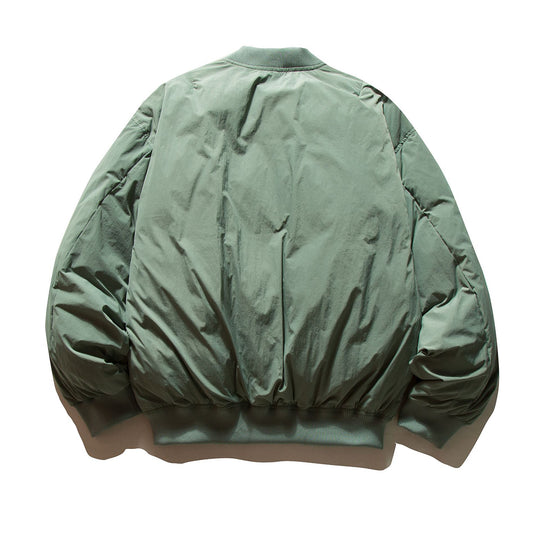 Herren Voluminöse Boxy-Bomberjacke mit wattierter Isolierung und dezenter Brust-Reißverschlusstasche Shop Nory