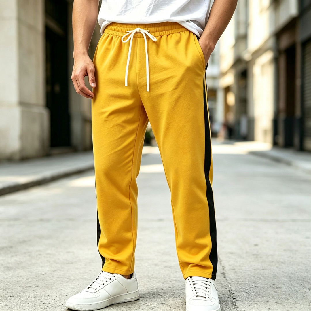 Herren Jogginghose mit seitlichem Kontraststreifen, elastischem Bund und Kordelzug Shop Nory