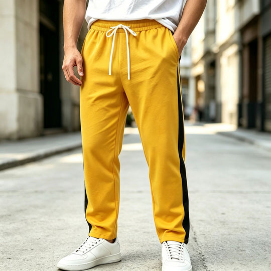 Herren Jogginghose mit seitlichem Kontraststreifen, elastischem Bund und Kordelzug Shop Nory