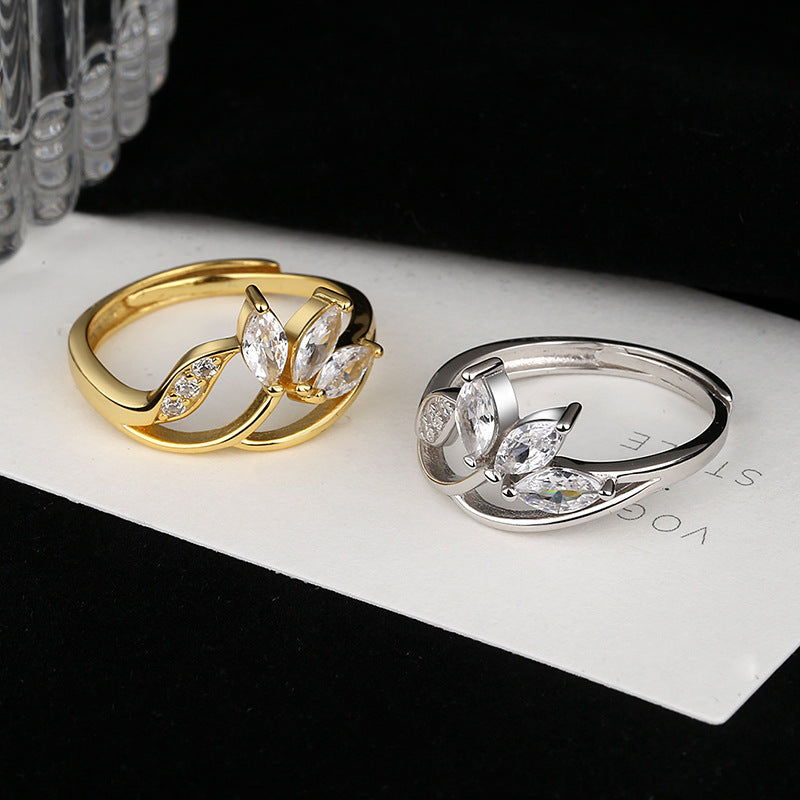 Damen Ring mit filigranem Design und strahlenden Kristallen Shop Nory