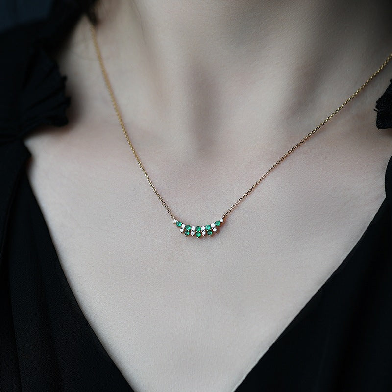 925 Sterling Silber Zirkon Kabelkette Einlage Geometrische Halskette | Shop Nory