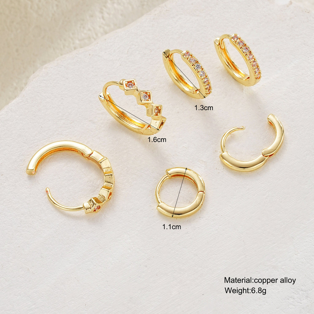 Damen Ohrschmuck Set mit funkelnden Zirkonia und modernen Designs Shop Nory