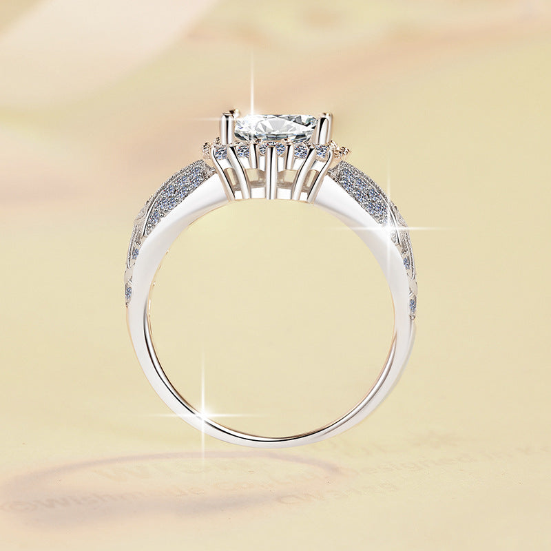 Damen Design Ring mit funkelndem Zirkonia-Besatz Shop Nory