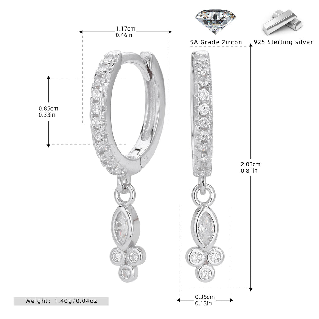 Damen Ohrhänger mit funkelndem Zirkon und luxuriösem Design Shop Nory