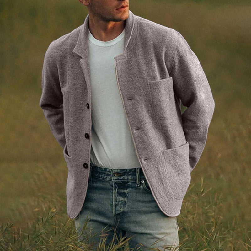 Herren bequemer und stilvoller Cardigan mit praktischen Taschen