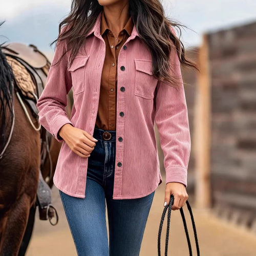 Damen Modische Cordjacke