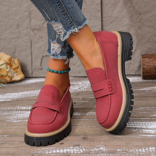 Damen Robuste Penny-Loafer mit profilierter Gummisohle Shop Nory