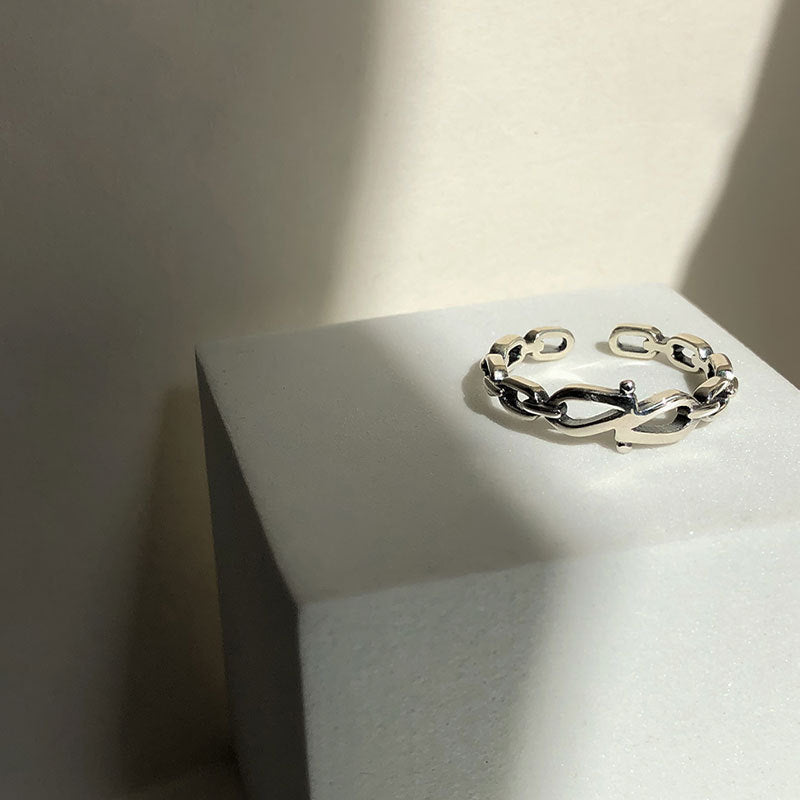 Damen Offener Ring mit innovativem Kettendesign Shop Nory