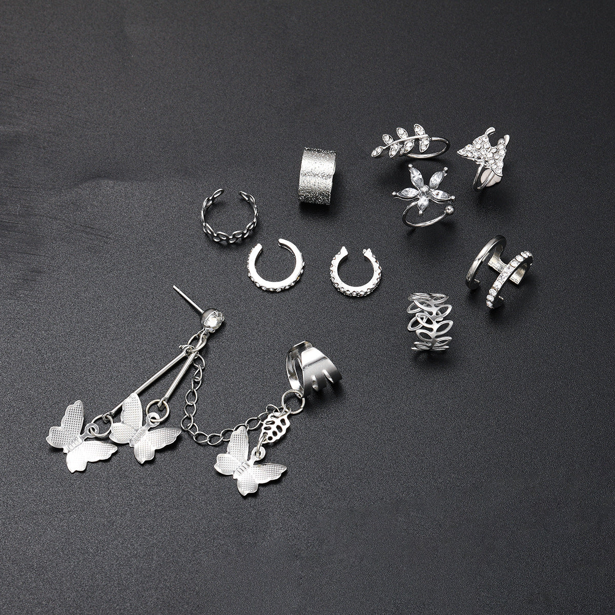 Damen Ohrringe Set mit kreativen Designs und funkelnden Akzenten Shop Nory