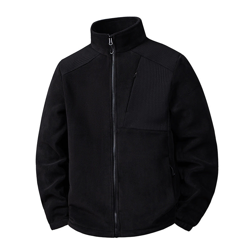 Herren Fleecejacke mit Stehkragen und verstärkten Schulterpaneelen Shop Nory