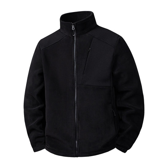 Herren Fleecejacke mit Stehkragen und verstärkten Schulterpaneelen Shop Nory