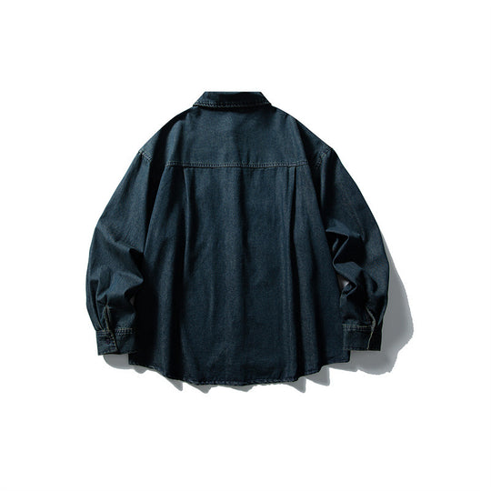 Herren Oversized Denim‑Hemdjacke mit traditionellen Knotenknöpfen Shop Nory