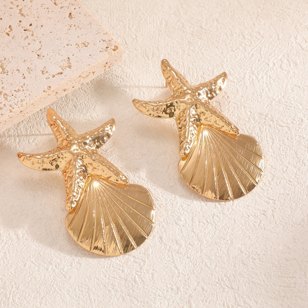 Damen Schmuckset mit maritimen Muschel- und Seestern-Design Shop Nory