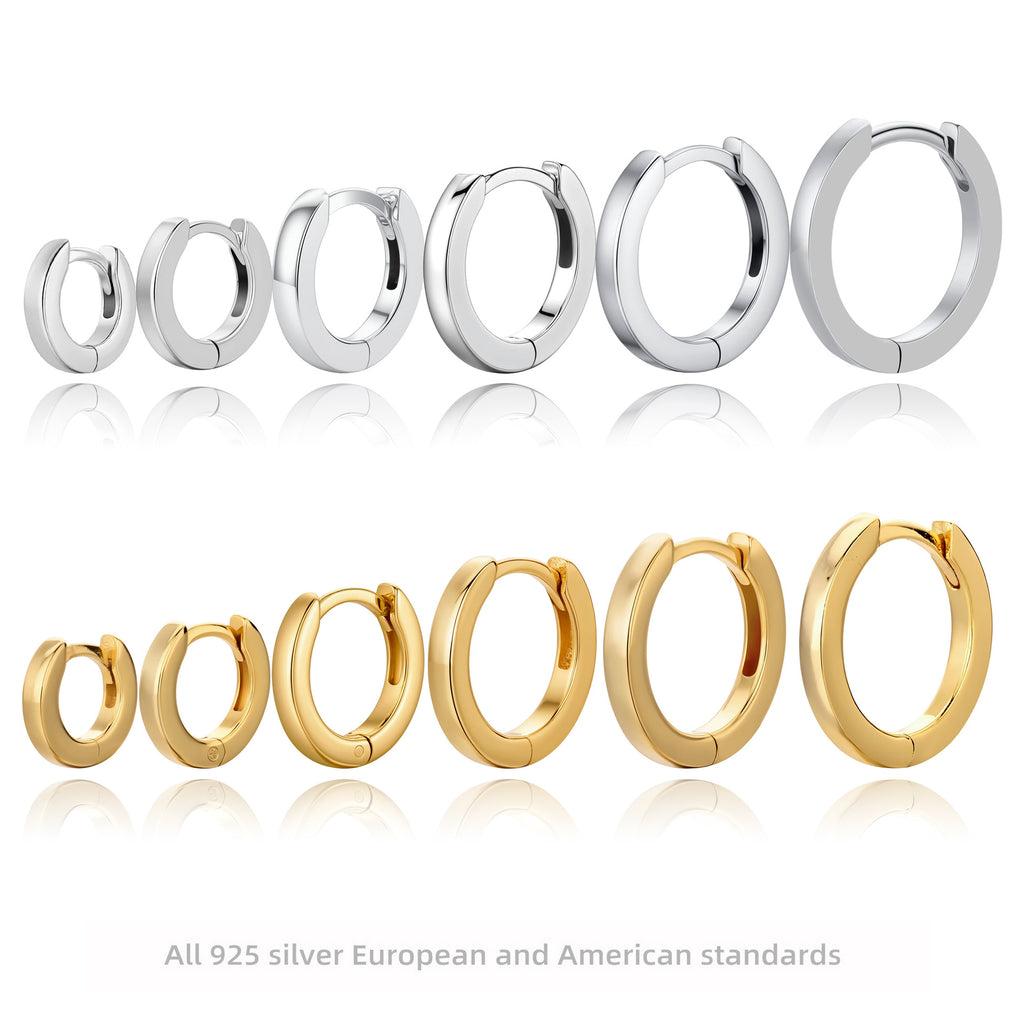 Damen Creolen mit modernem geschwungenem Design aus hochwertigem 925 Sterling Silber Shop Nory