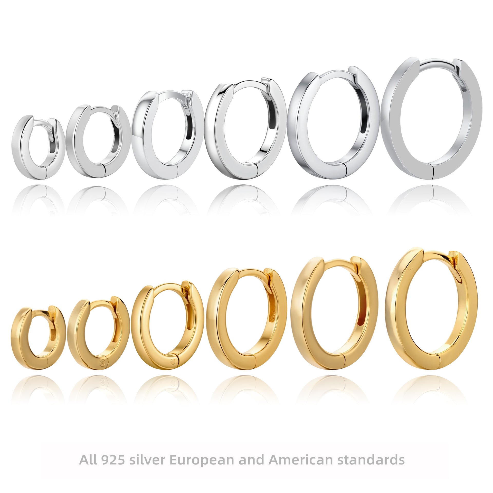 Damen Creolen mit modernem geschwungenem Design aus hochwertigem 925 Sterling Silber Shop Nory