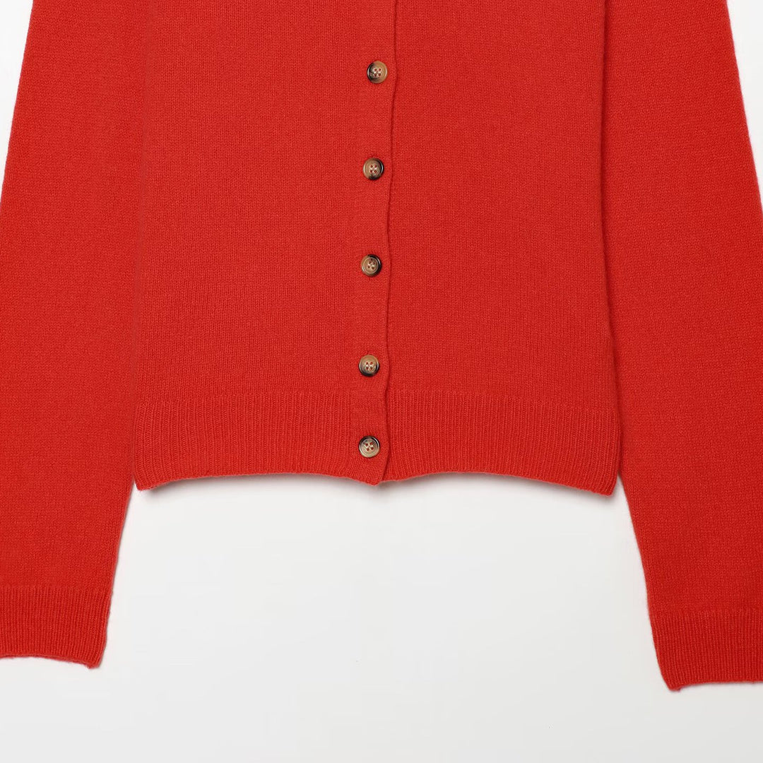Damen Feinstrick-Cardigan mit Rundhalsausschnitt und durchgehender Knopfleiste Shop Nory