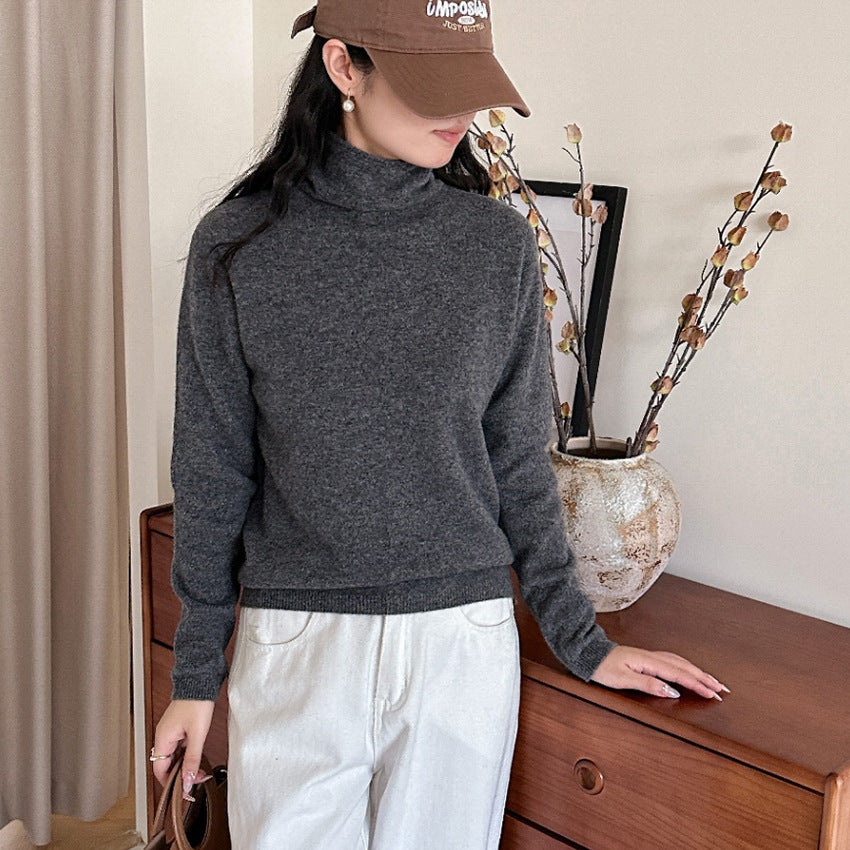 Damen Leichter Kaschmir-Mix Rollkragenpullover mit feinem Soft-Finish und schmaler Silhouette Shop Nory