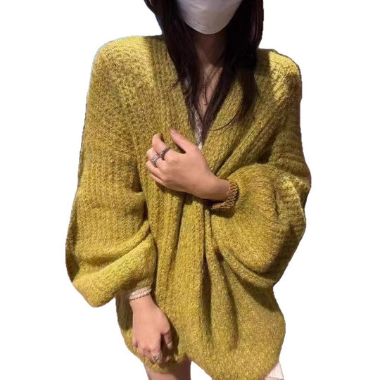 Damen Komfortabler Strick-Cardigan mit weitem Schnitt Shop Nory
