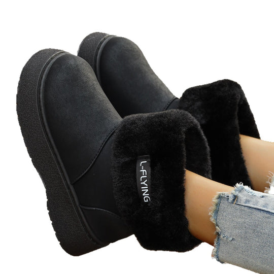 Damen Warme Kurzstiefel mit kuscheligem Fellaufschlag und leichter Plateau-Sohle Shop Nory