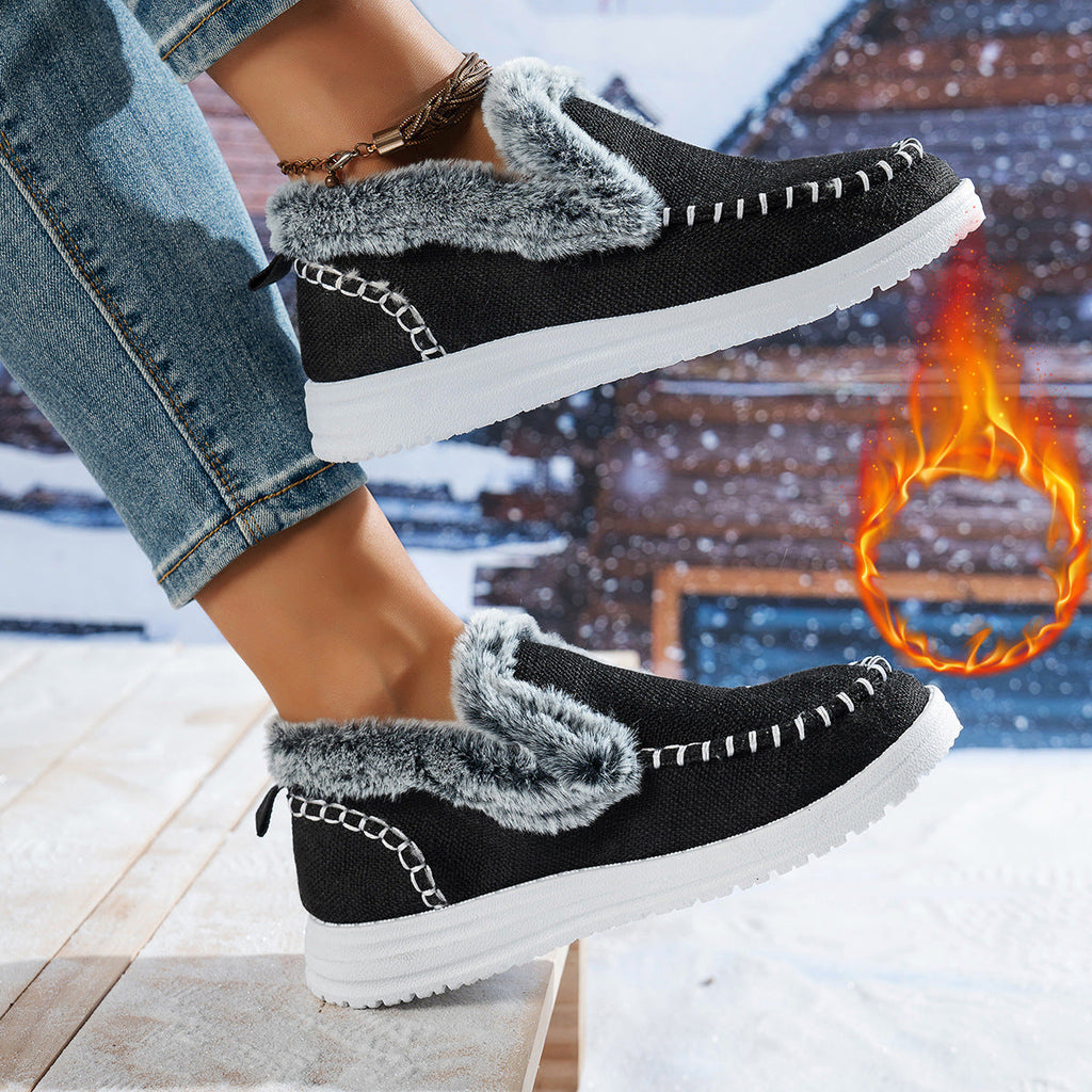Damen Bequeme und kuschelig gefütterte Sneaker Shopnory