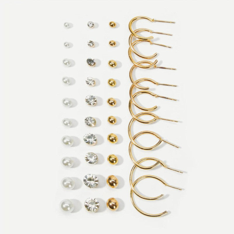 Damen Ohrringe Set mit vielfältigen Designs und funkelnden Elementen Shop Nory