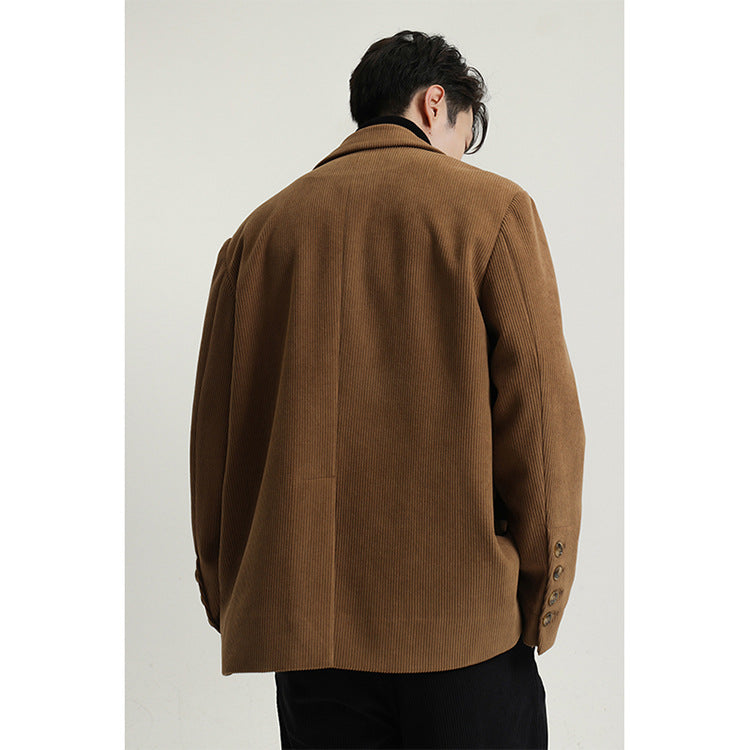 Herren Weitgeschnittenes Cord-Sakko mit breitem Revers und Pattentaschen Shop Nory