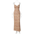 Damen Maxikleid mit elegantem Animalprint