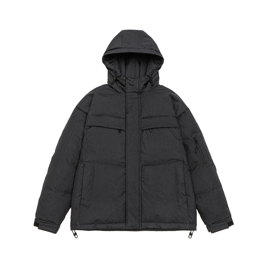 Herren Wattierte Winterparka mit Kapuze und Multitaschen Shop Nory