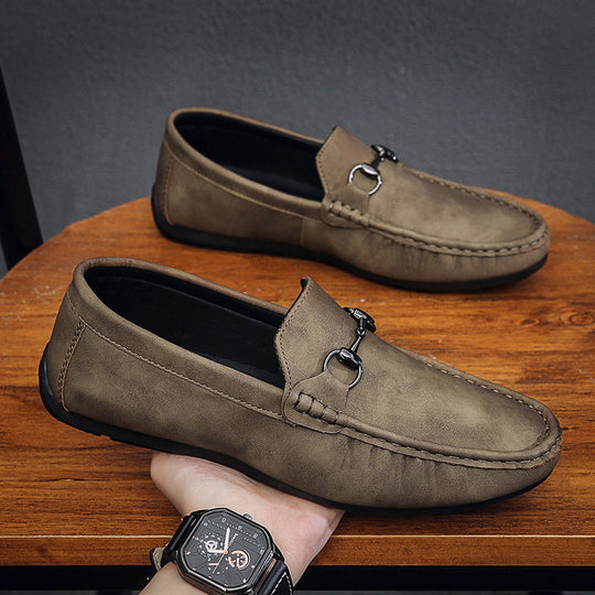 Herren Elegante Mokassins mit modischem Metallverschluss