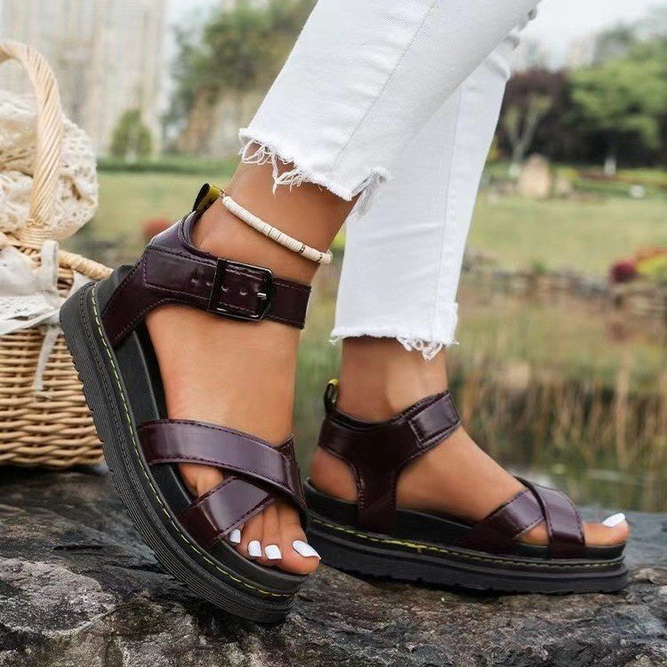 Damen Komfortable Riemchen-Sandalen mit verstellbarem Riemendesign und rutschfester Sohle