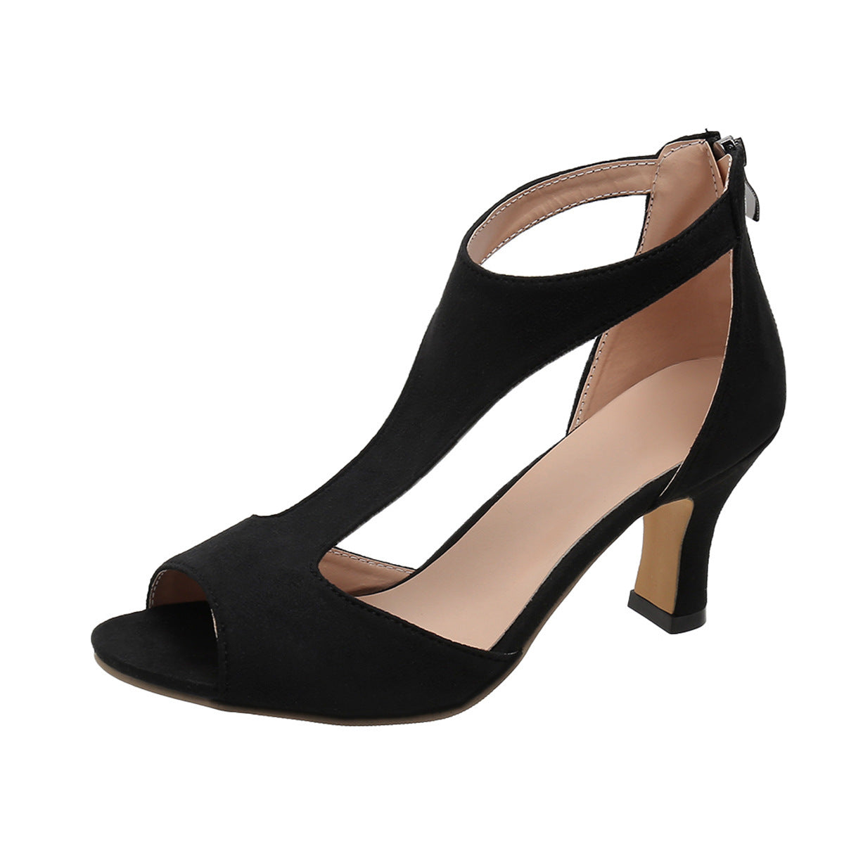 Damen Peep-Toe High Heels mit elegantem transparentem Design