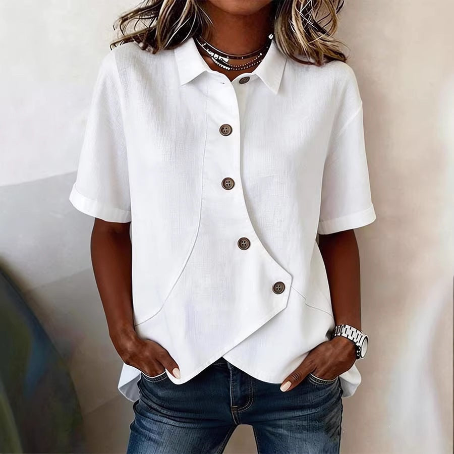 Damen Besonders gestaltete Bluse mit einzigartigem Knopfdetail