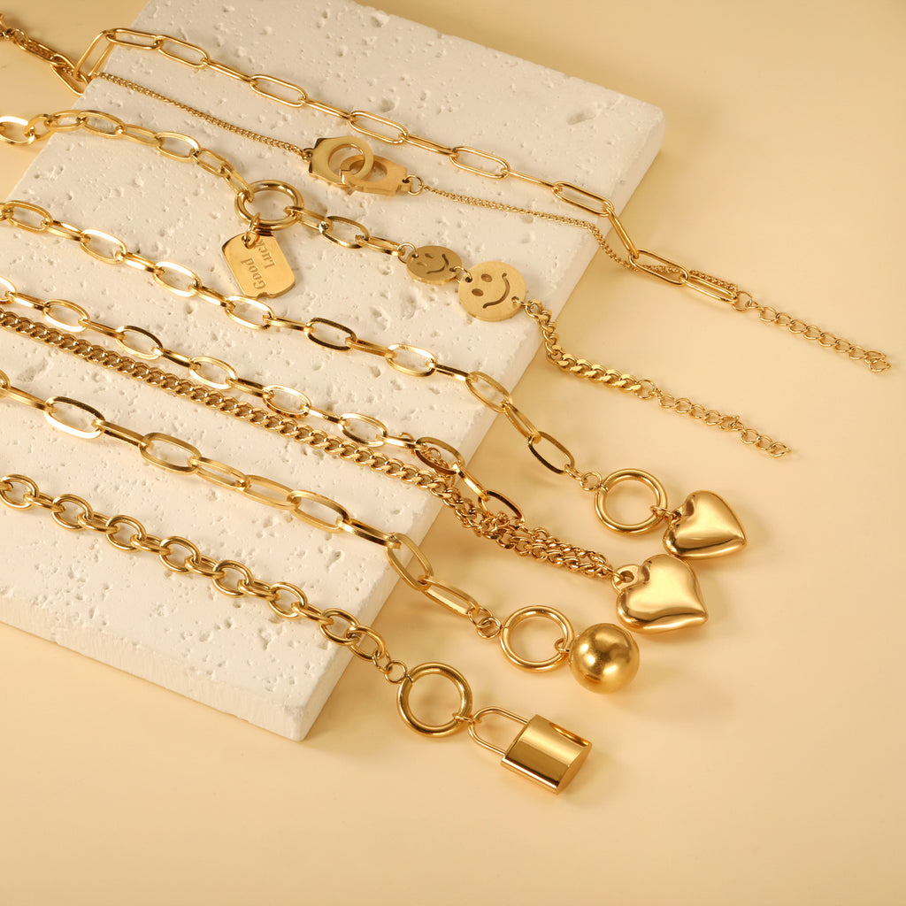 Damen Armband mit doppeltem Gliederdesign und luxuriösem Verschluss Shop Nory
