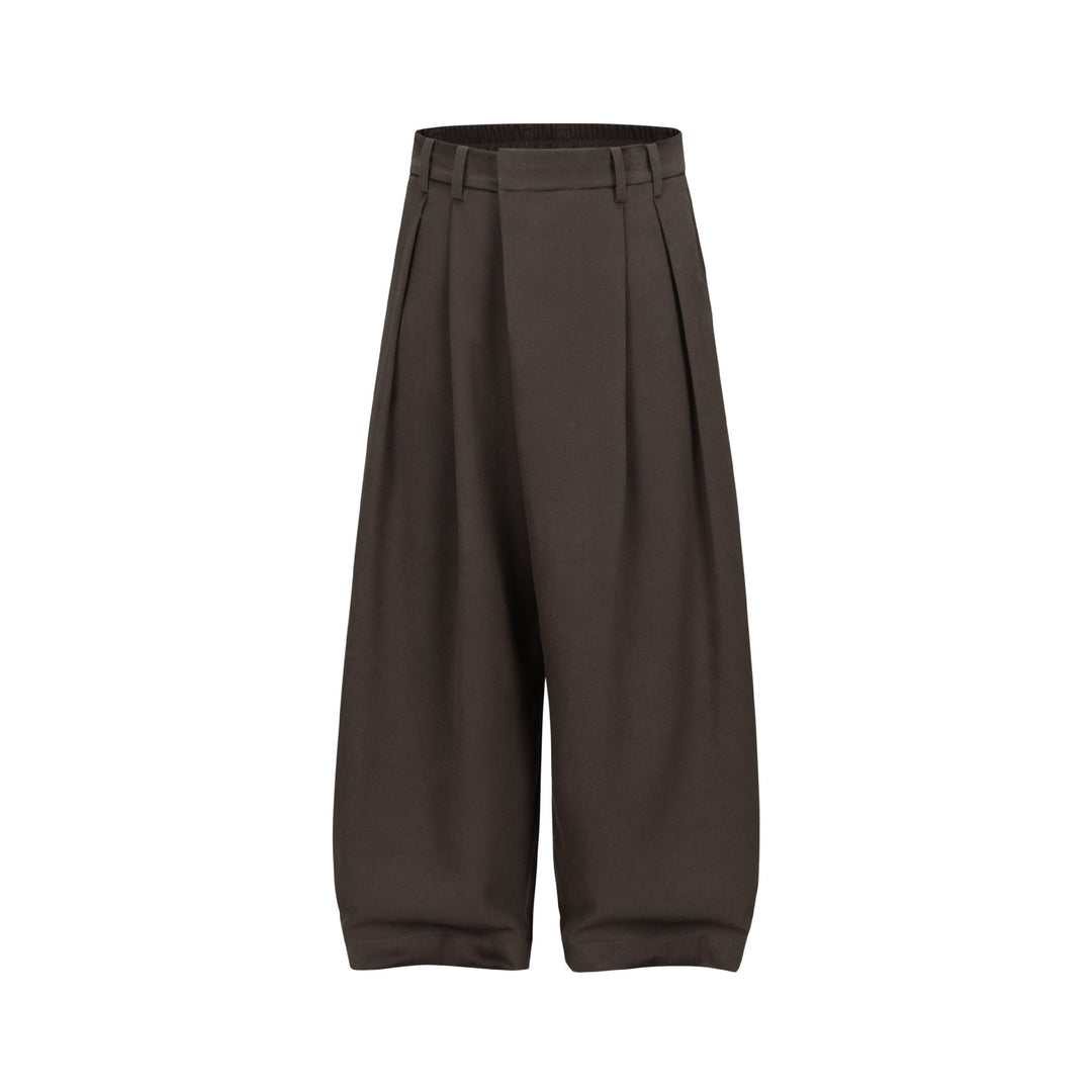 Damen Weite Plissee-Hose mit hoher Taille und elastischem Rückbund Shop Nory