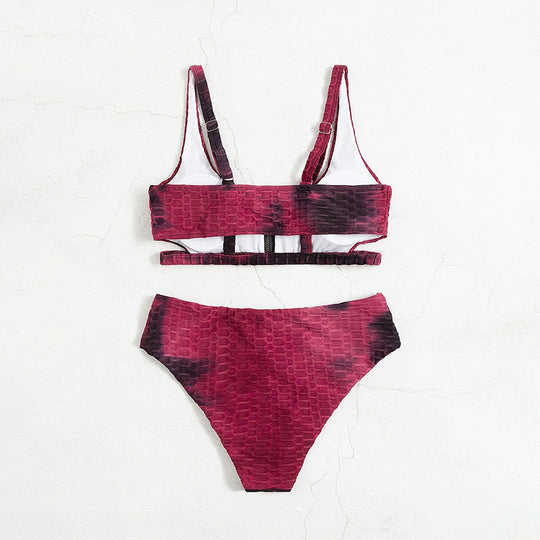 Damen Sportlicher Bikini mit innovativem Reißverschluss Shopnory
