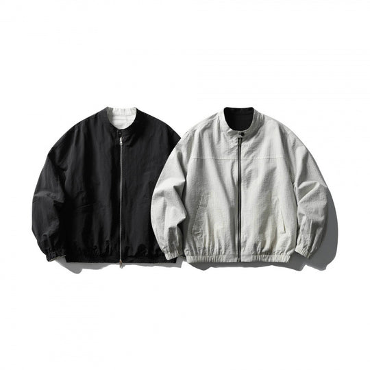 Unisex Leichte Oversize-Bomberjacke aus Strukturstoff mit Stehkragen und elastischem Saum Shop Nory