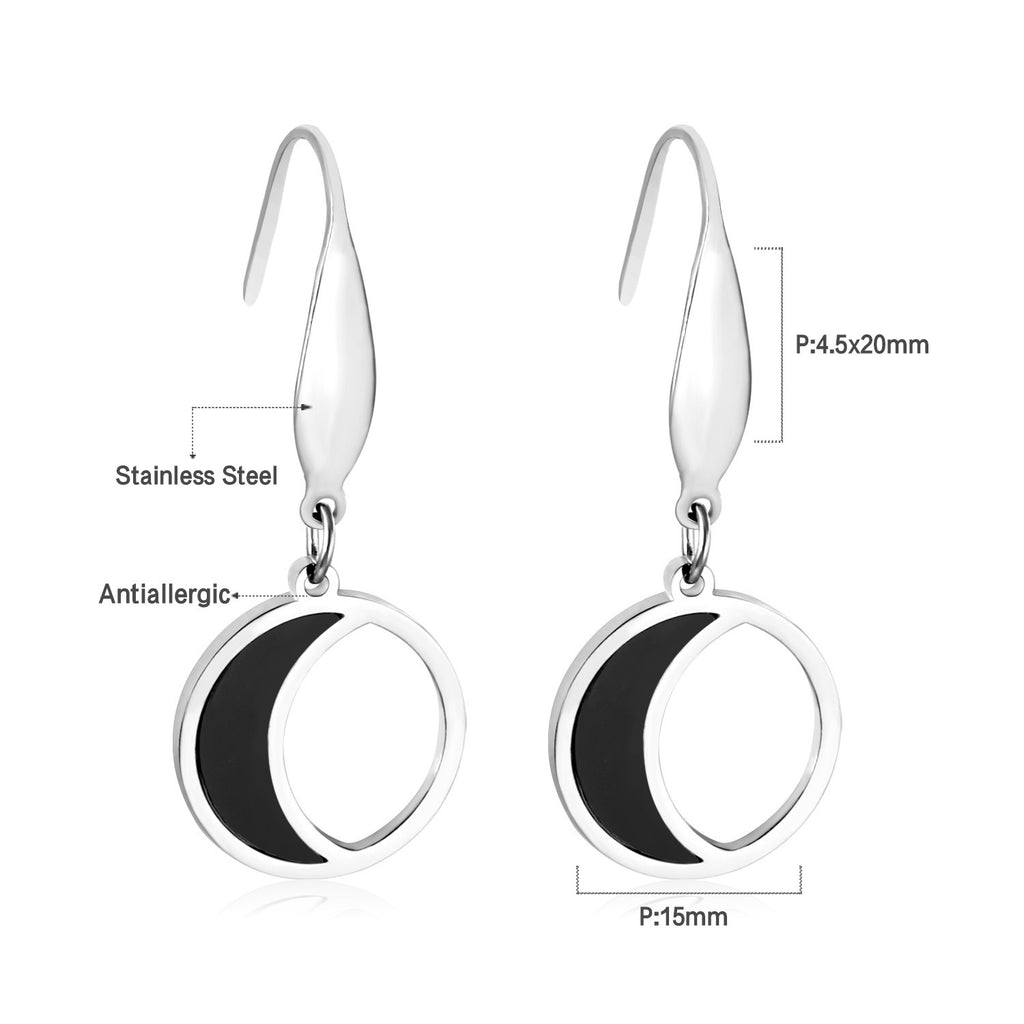 Damen Ohrringe mit elegantem, doppellagigem Rechteckdesign aus Edelstahl und goldplattierter Oberfläche Shop Nory