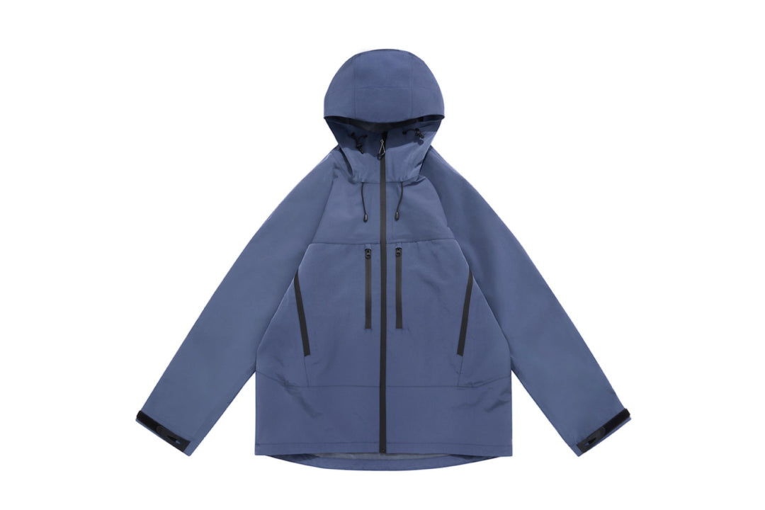 Unisex Technische Kapuzen-Outdoorjacke mit getapten Reißverschlüssen Shop Nory