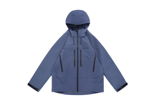 Unisex Technische Kapuzen-Outdoorjacke mit getapten Reißverschlüssen Shop Nory