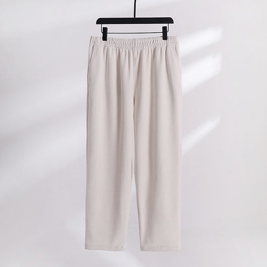 Damen Cordhose mit elastischem Bund weitem Bein und Eingrifftaschen Shop Nory