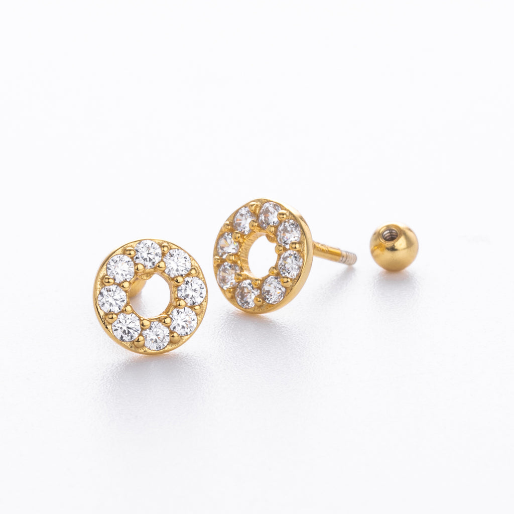 Damen Ohrstecker mit funkelnden Zirkon-Akzenten aus hochwertigem 925 Sterling Silber Shop Nory
