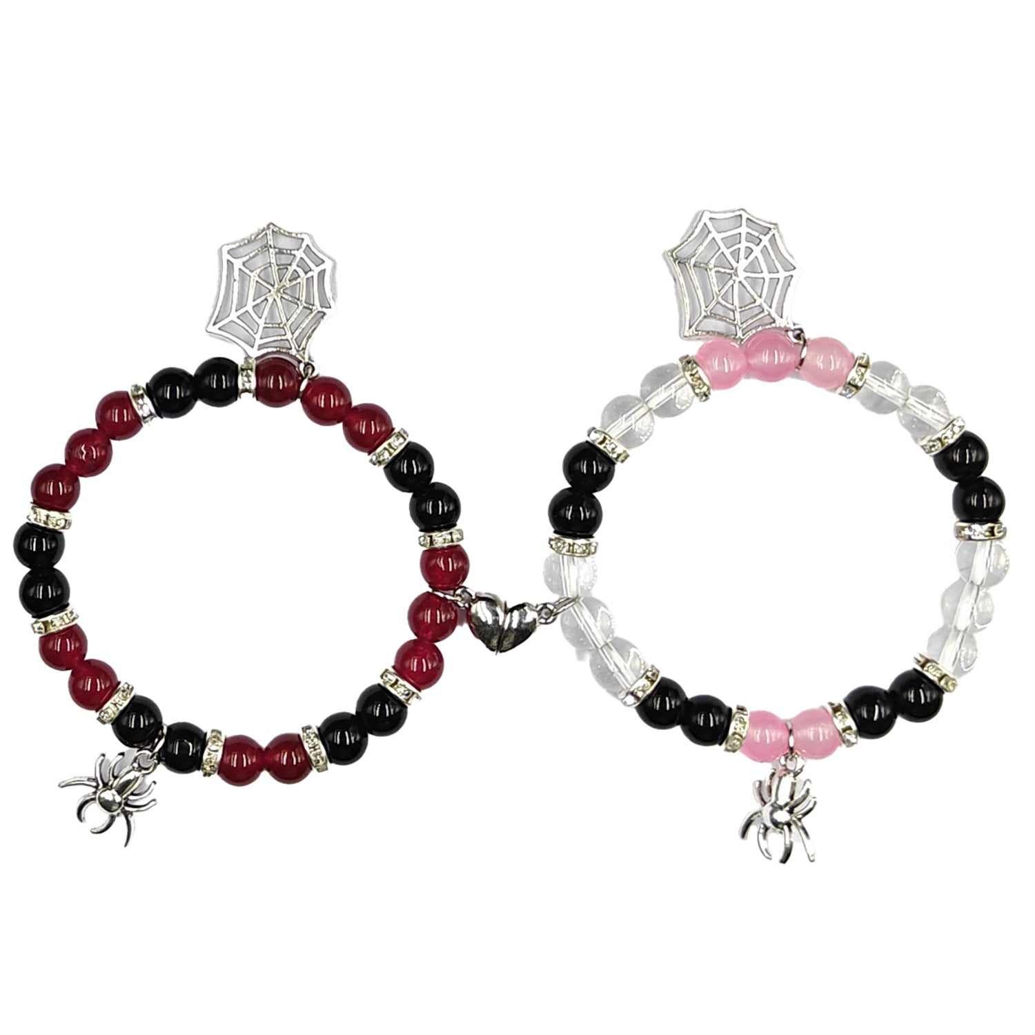 Damen Armbandset mit bunt gefärbten Perlen und charmanten Anhängern Shop Nory