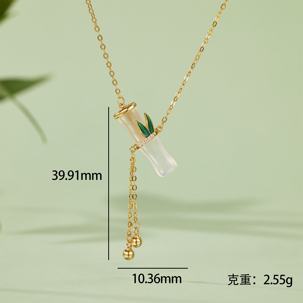 Damen elegante Halskette mit kunstvollem Anhänger und feinen Zirkonia-Details Shop Nory