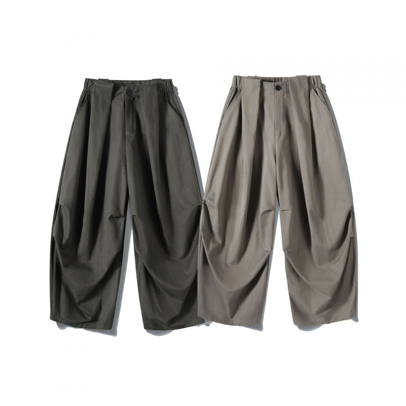 Herren Weit geschnittene Bundfalten-Hose mit verkürzter Beinlänge Shop Nory