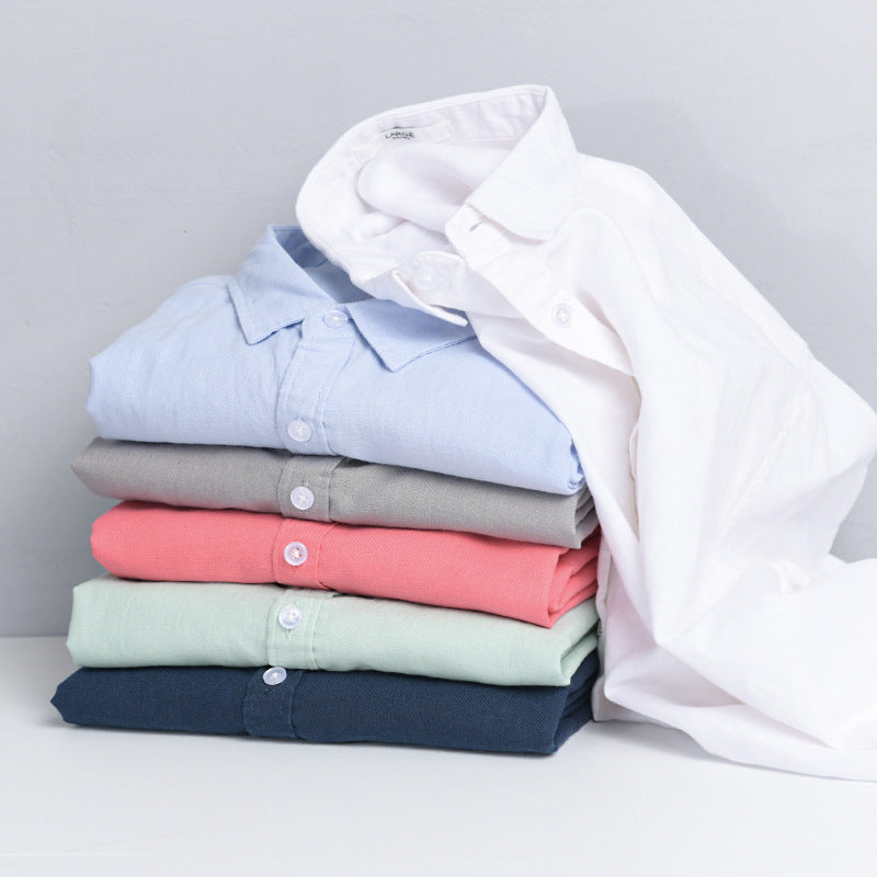 Herren Leinenmix-Layering-Overshirt mit Kentkragen, gerundetem Saum und Soft‑Touch Shop Nory