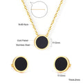 Damen Schmuckset mit goldplattiertem Edelstahl-Halskette und Ohrsteckern Shop Nory