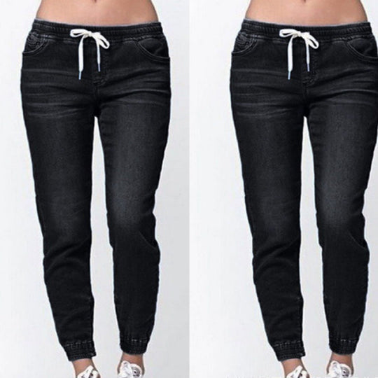 Damen Joggingjeans mit elastischem Bund und praktischen Taschen