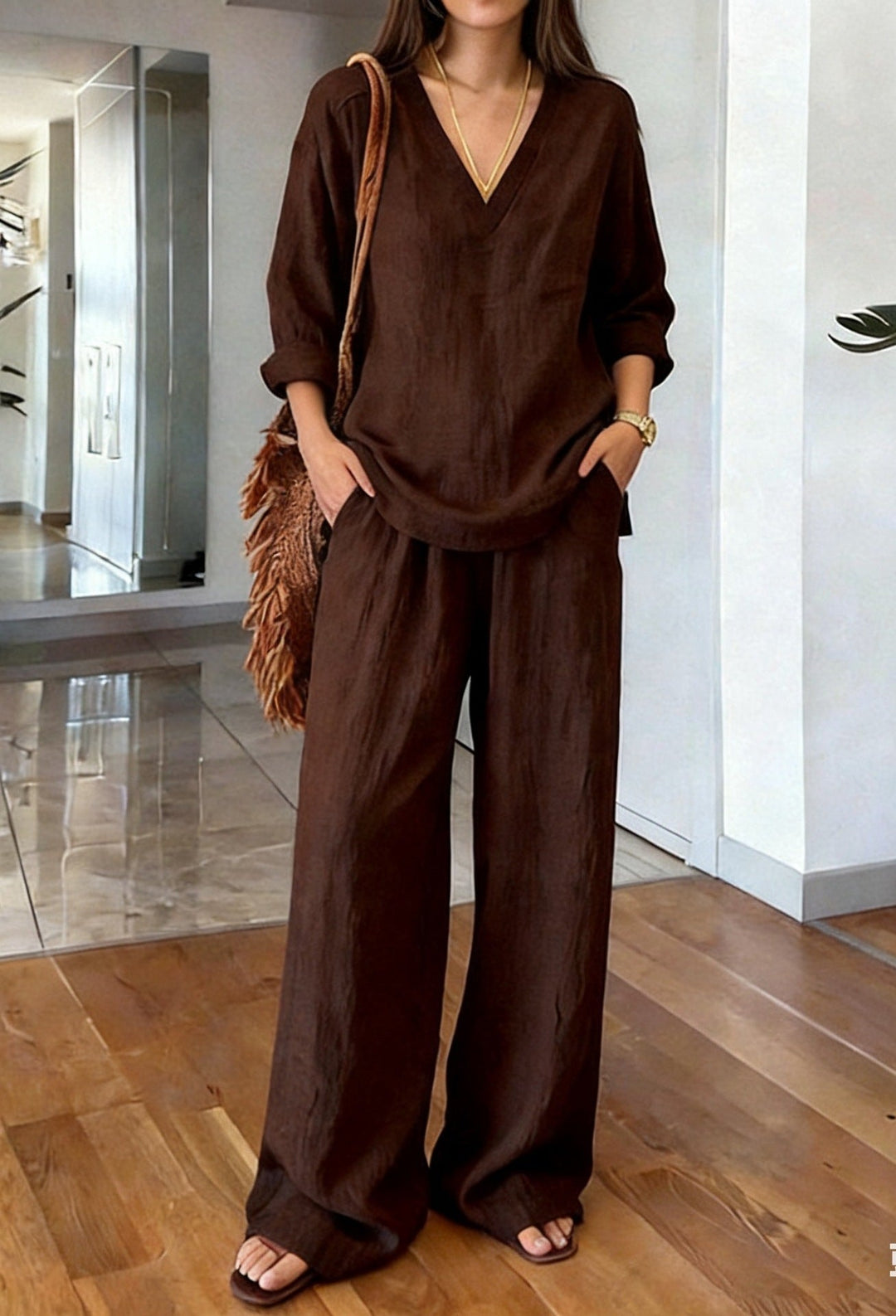 Bequeme Damenhose mit entspannter Passform und praktischen Taschen