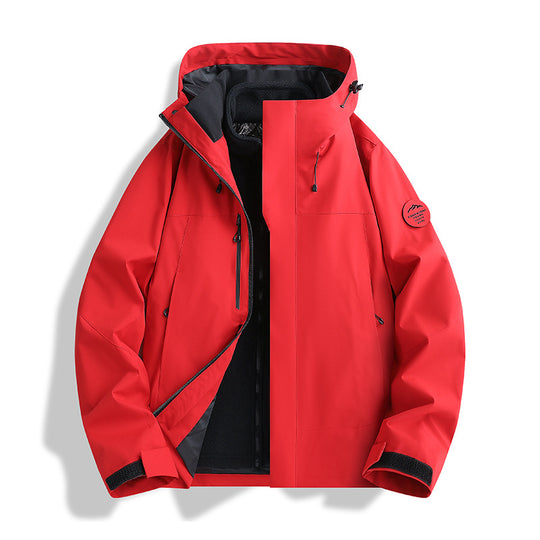Herren Atmungsaktive, Wasserdichte Softshell-Jacke mit Fleecefutter und Kapuze Shop Nory
