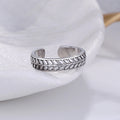 Damen Offener Ring mit kunstvollem Blattdesign Shop Nory